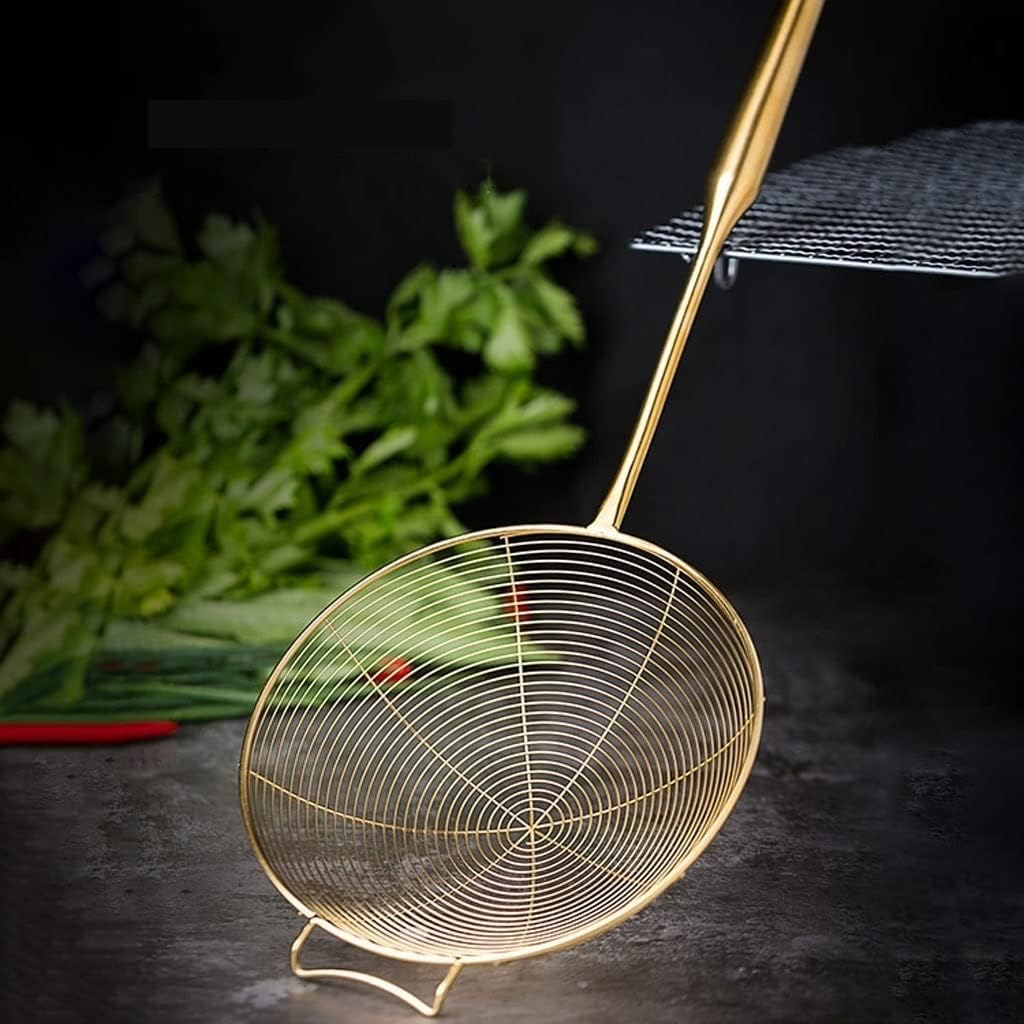 Stainless Steel Pasta Skimmer with Long Handle for Navel Straining Cooking