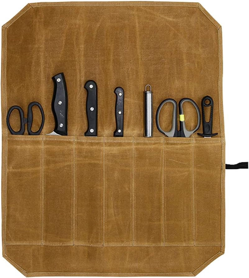 SNOMEL 7-Pocket Knife Holder Khaki