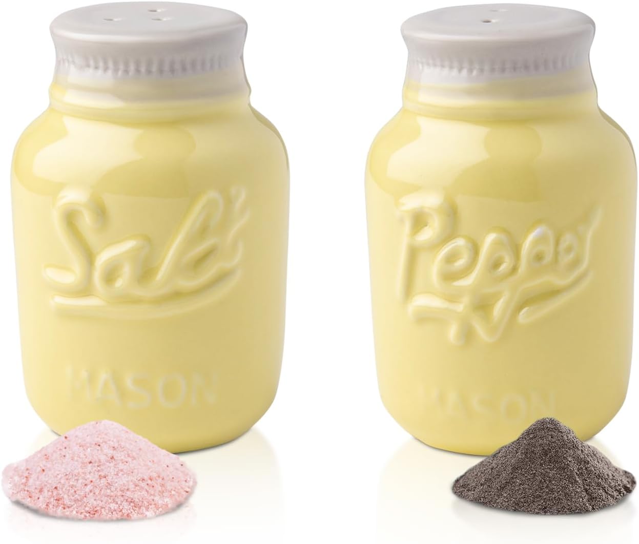 Comfify Vintage Mason Jar Salt Pepper Shakers