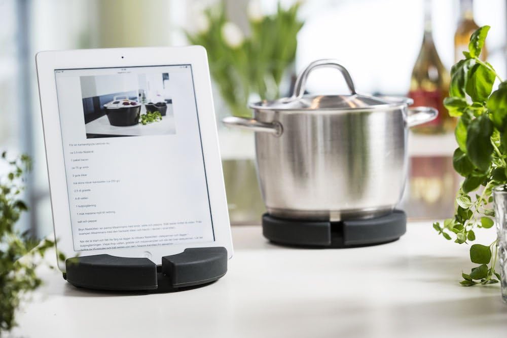 Cook Read Trivet Silicone Recipe Holder Tablet Stand Hands-Free Easy to Use