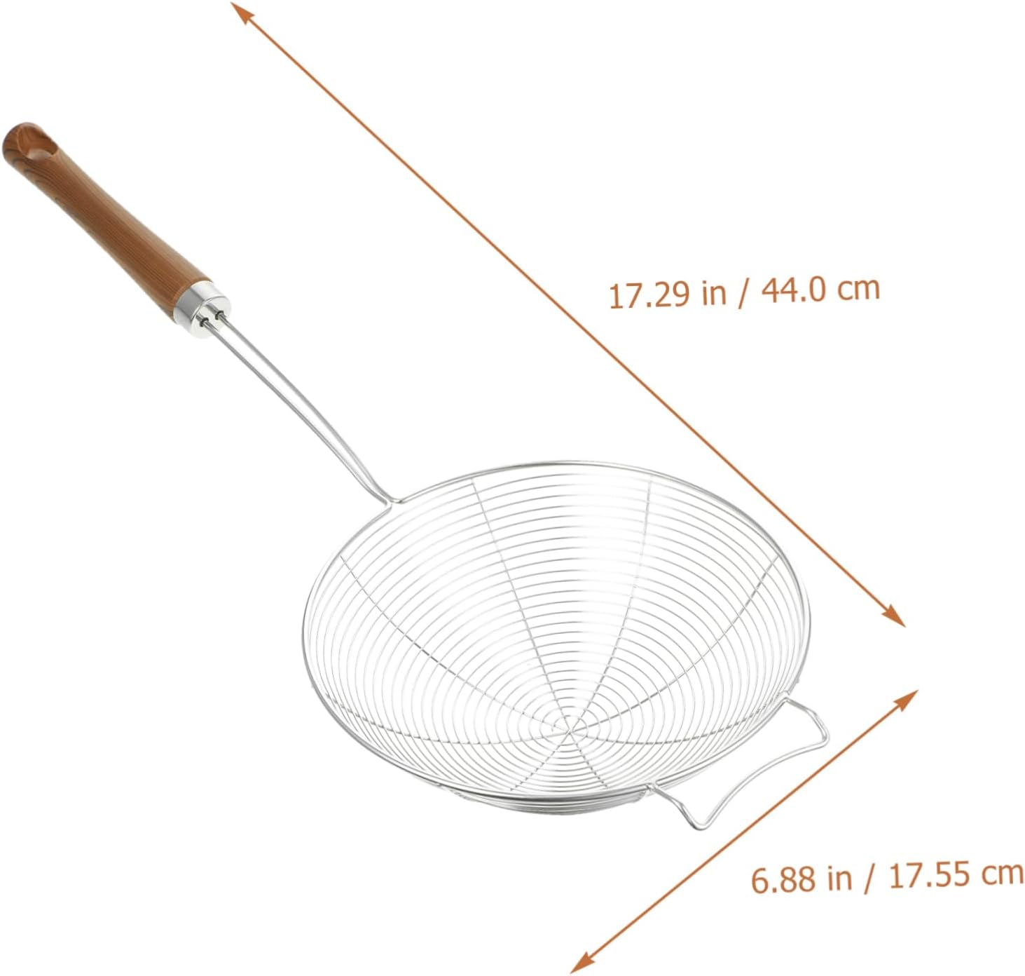 Luxshiny 304 Stainless Steel Mesh Strainer with Wooden Handle