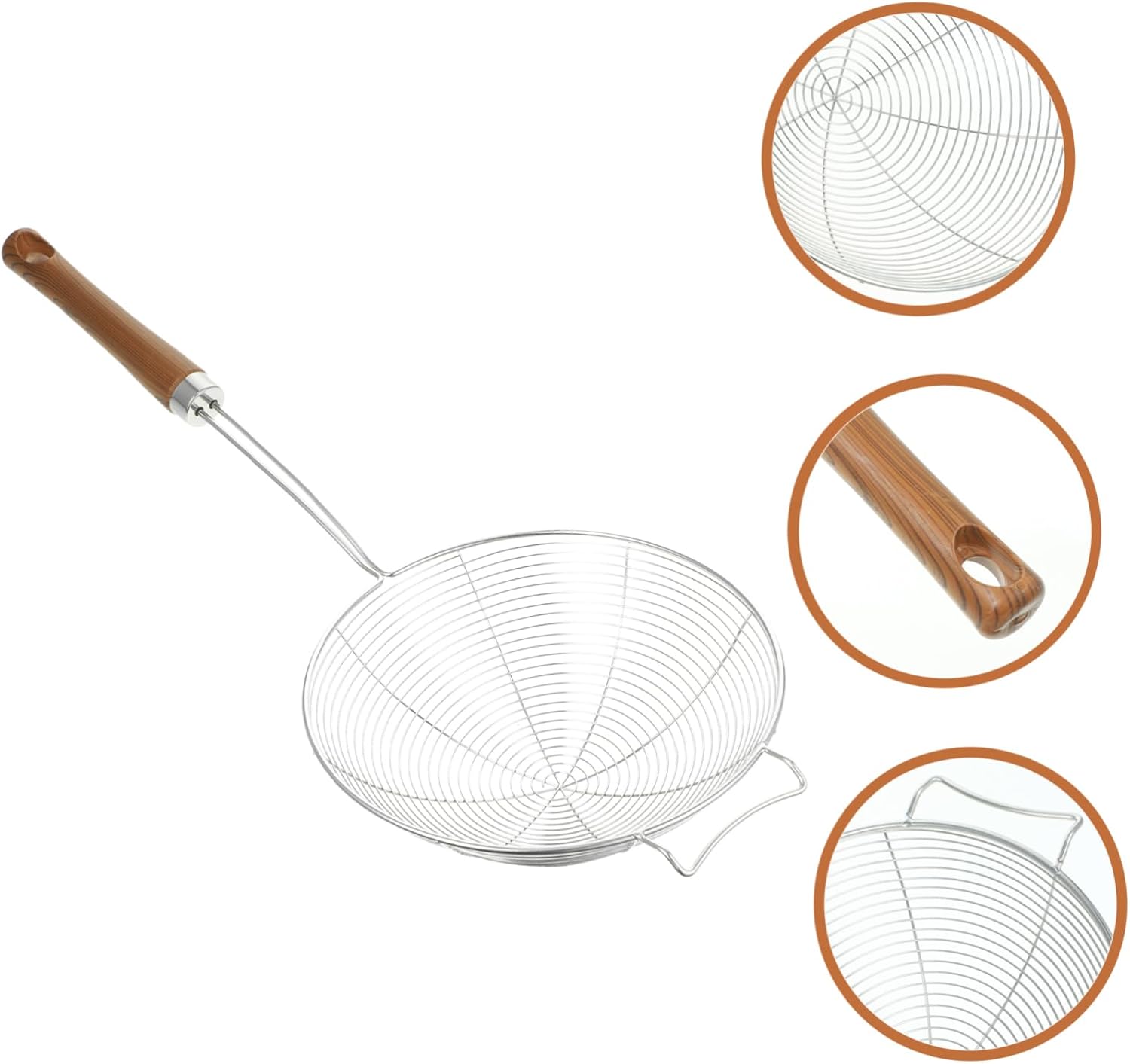 Cabilock Stainless Steel Skimmer Ladle 304 Mesh Strainer