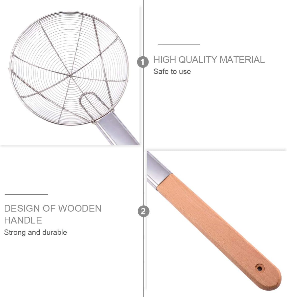 Hemoton Fried Food Basketpered Skimmer Set