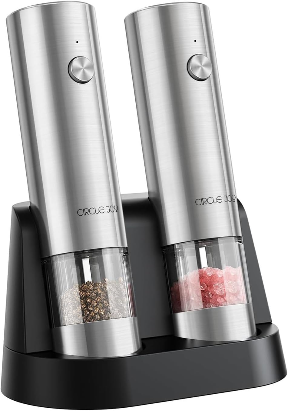CIRCLE JOY Electric Salt Pepper Grinder Set Automatic Durable