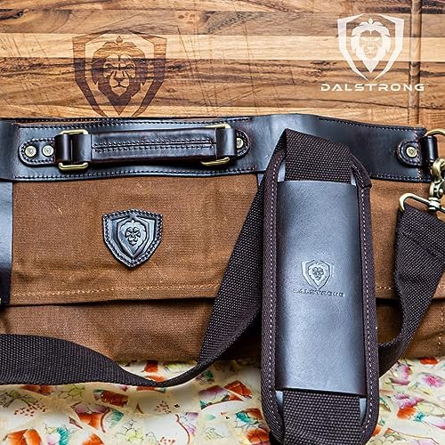 Dalstrong Nomad Knife Roll - Waxed Canvas Leather - 12oz - Made for Travel