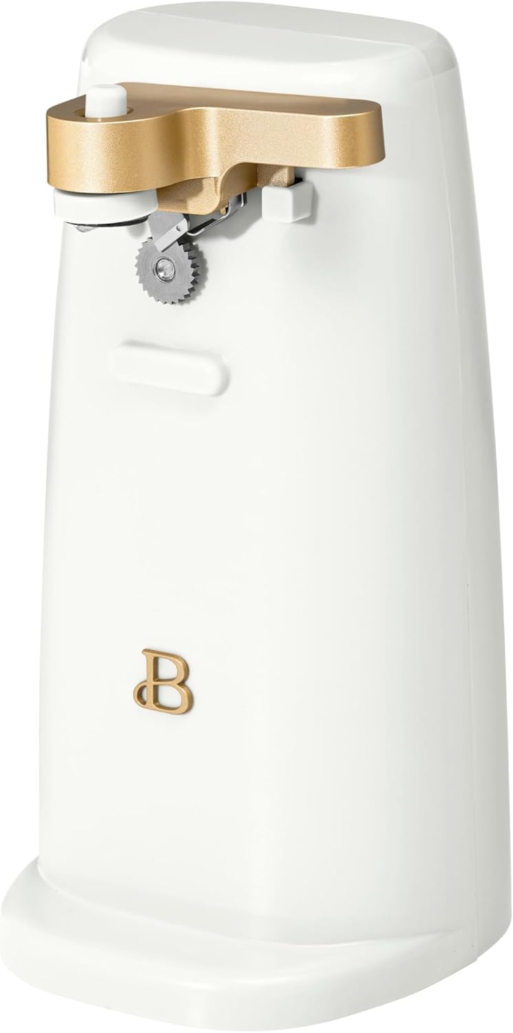 Electric Can Opener Stainless Steel Blade Auto-Turn White Icing