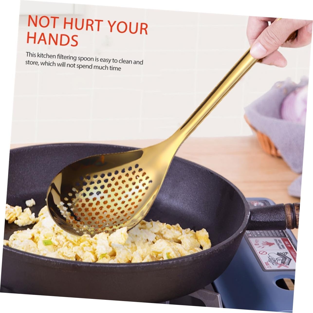 HOLIDYOYO - Stainless Steel Colander for Kitchen Gadget