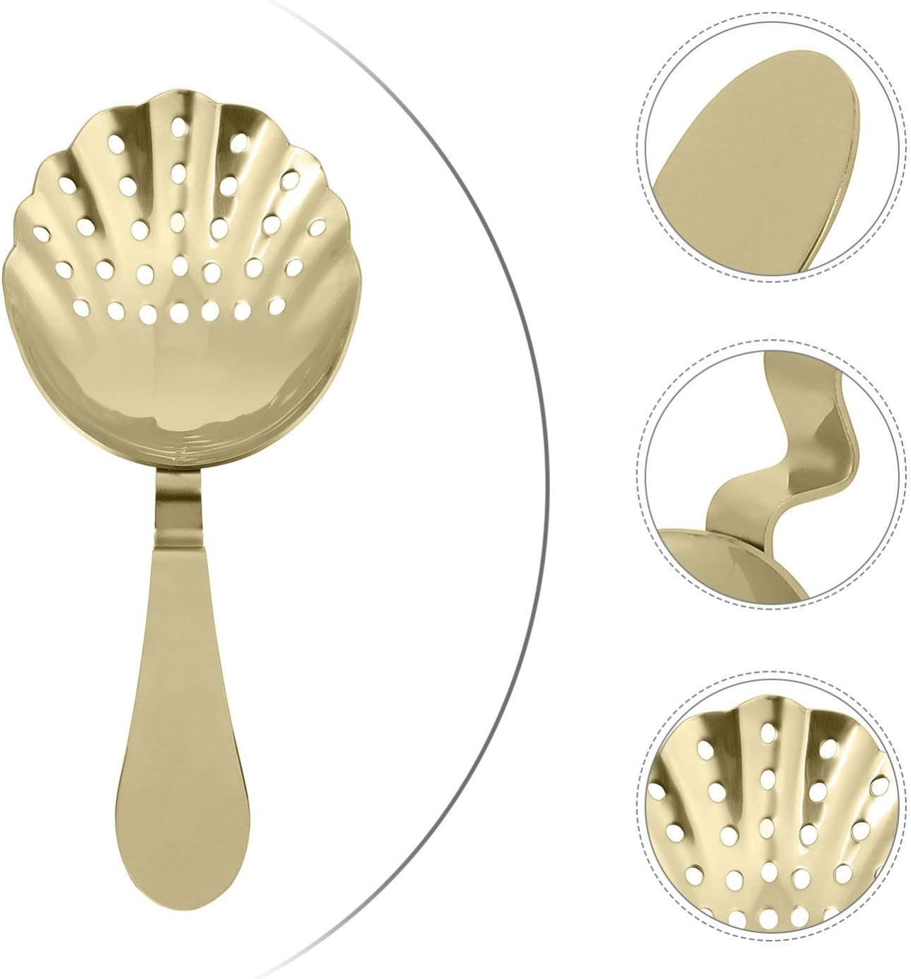 Hemoton 1-Piece Bar Strainer for Bartenders Durable Elegant
