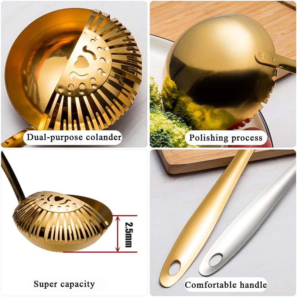 OULIGET 2-in-1 Strainer Ladle