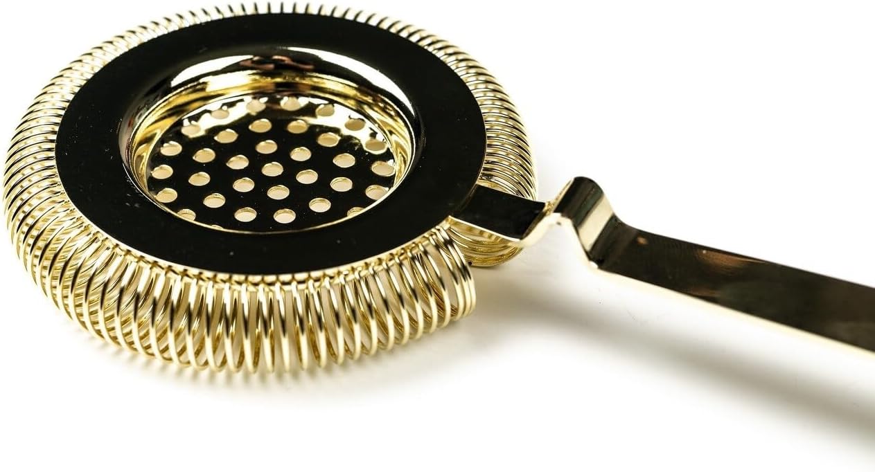 Antique Hawthorne Gold Bar Strainer