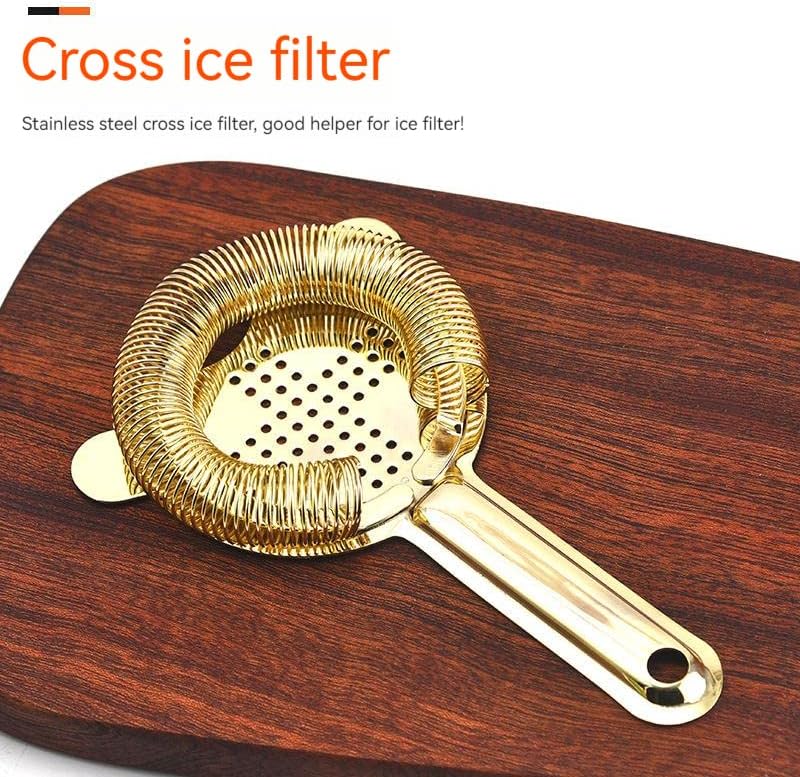 Professional Bartenders Best Choice Stainless Steel Cocktail Strainer with 100 Wire Spring