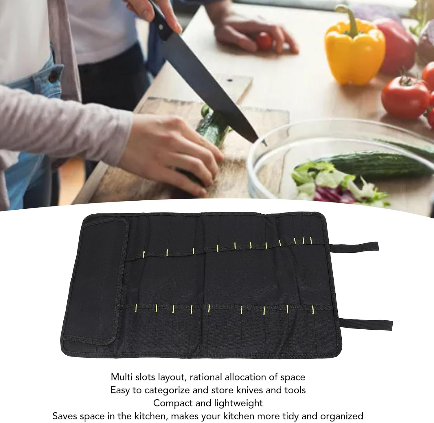 Tissting Chef Knife Bag 20 Slots - Storage Case for Cutlery Tools