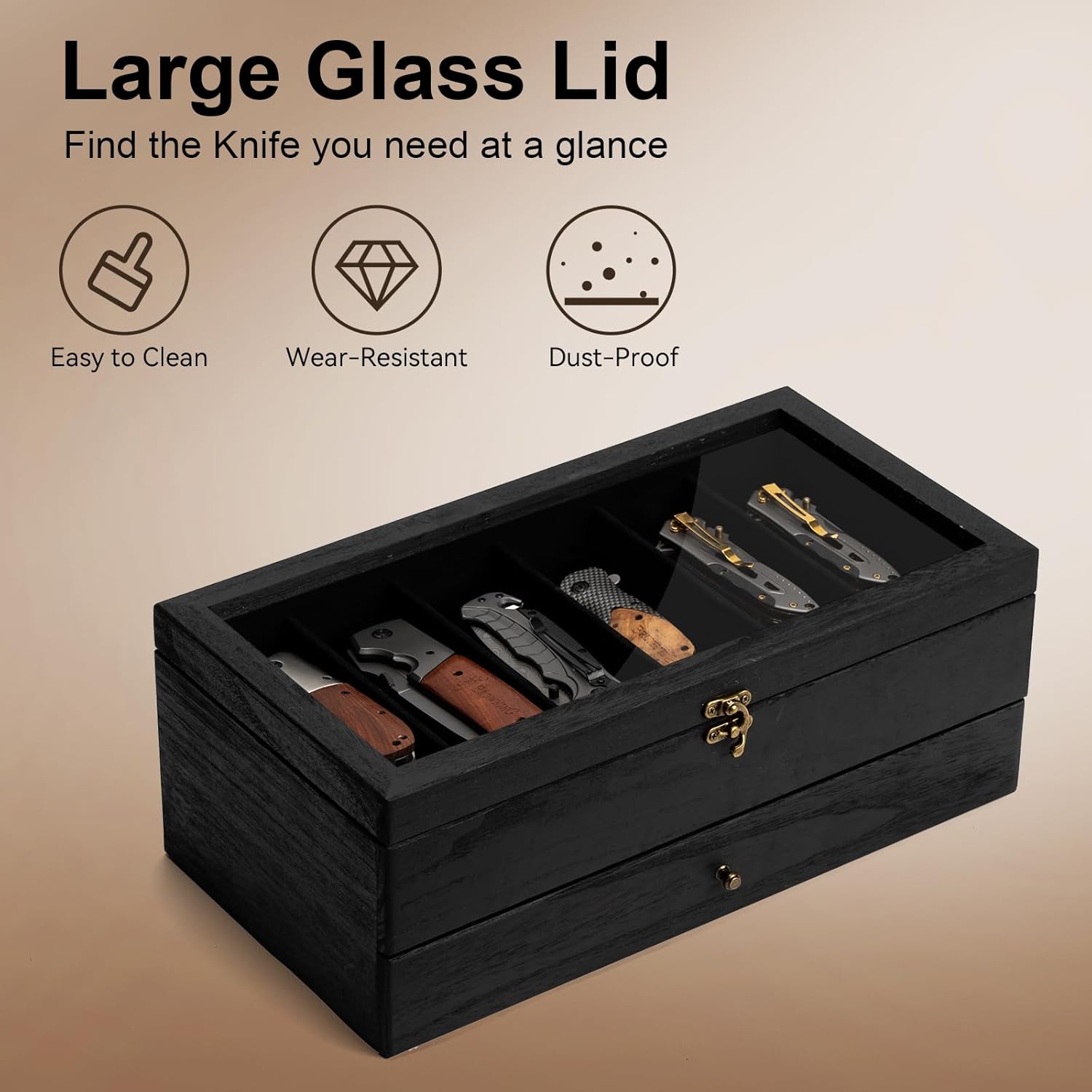 2-Layer Knife Display Case for 9-15 Knives