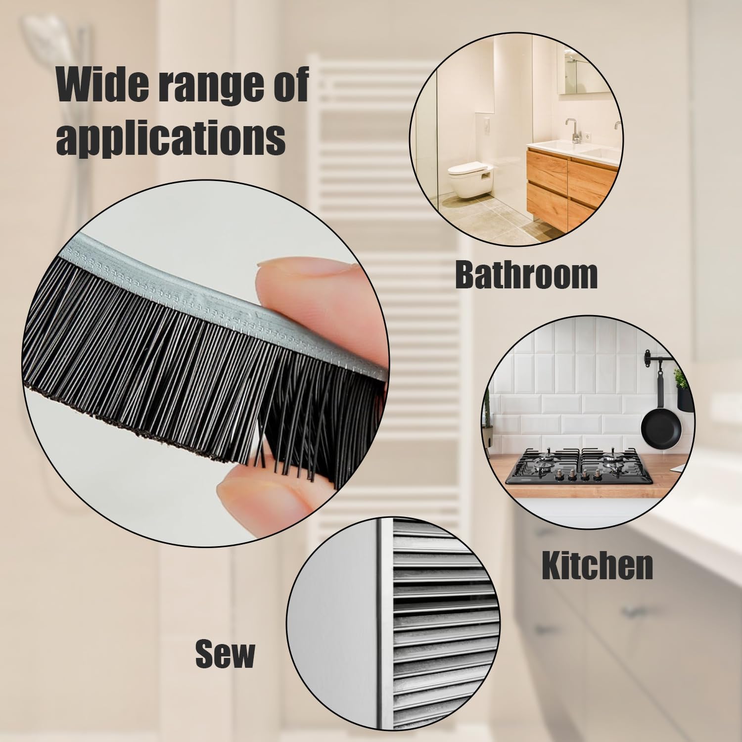 JHBEEY Crevice Cleaning Brush 4Pc Set for Household Use