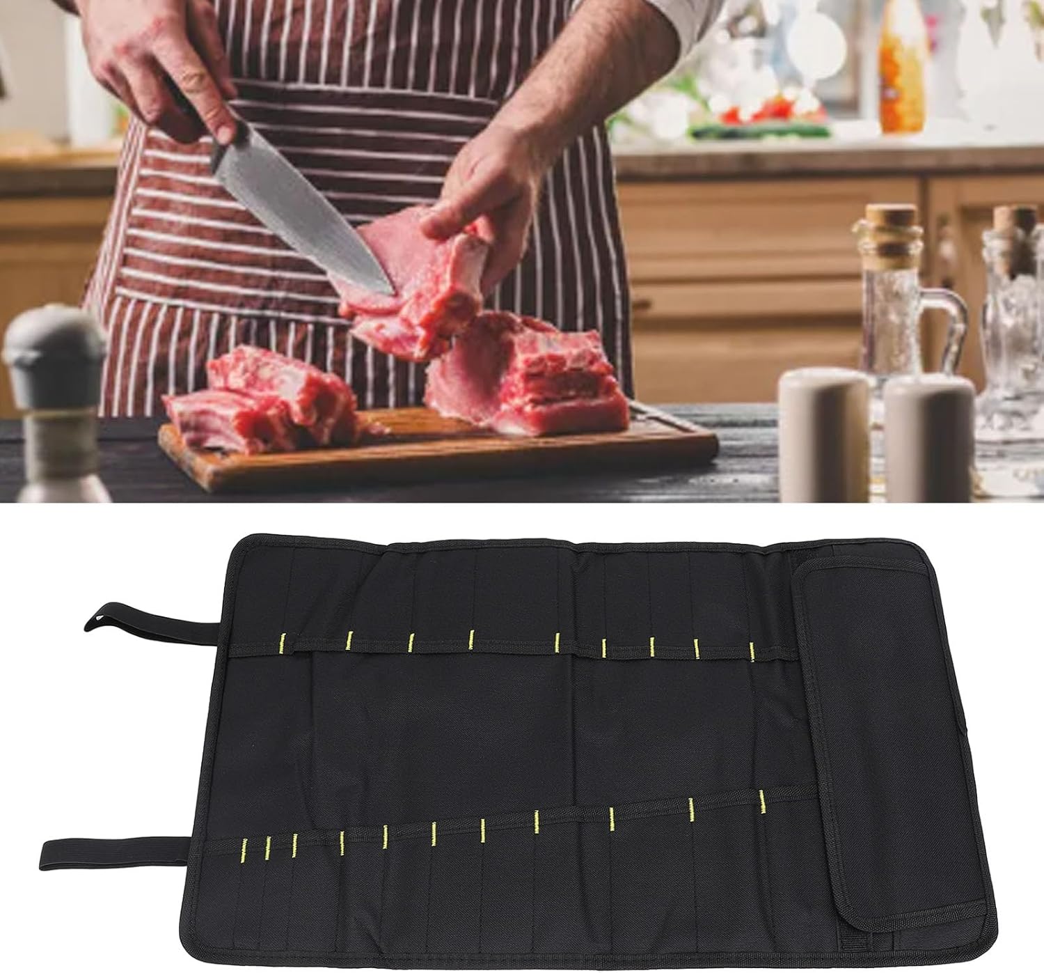 Tissting Chef Knife Bag 20 Slots - Storage Case for Cutlery Tools