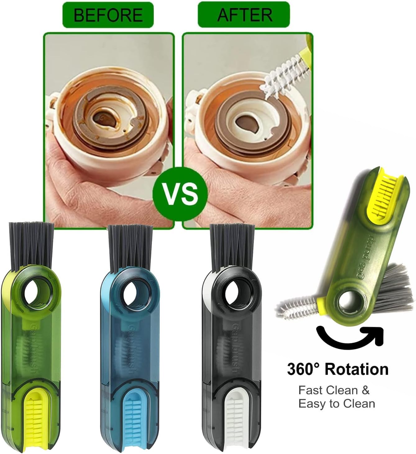 3-in-1 Bottle Cup Lid Cleaner