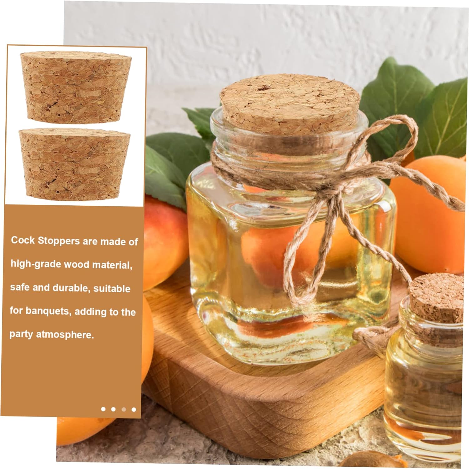 60 Pcs Glass Bottle Cork Stoppers Making Wine Preservation Easy