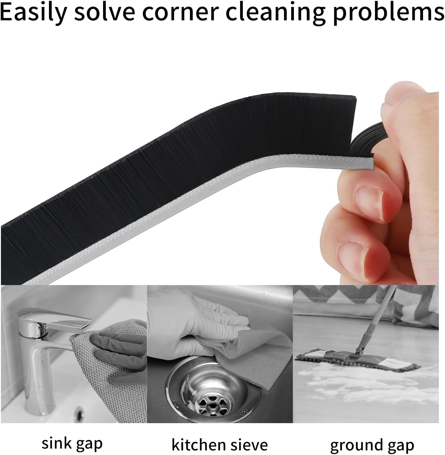 4-Piece Set Multifunction Crevice Brush for Bathroom Kitchen