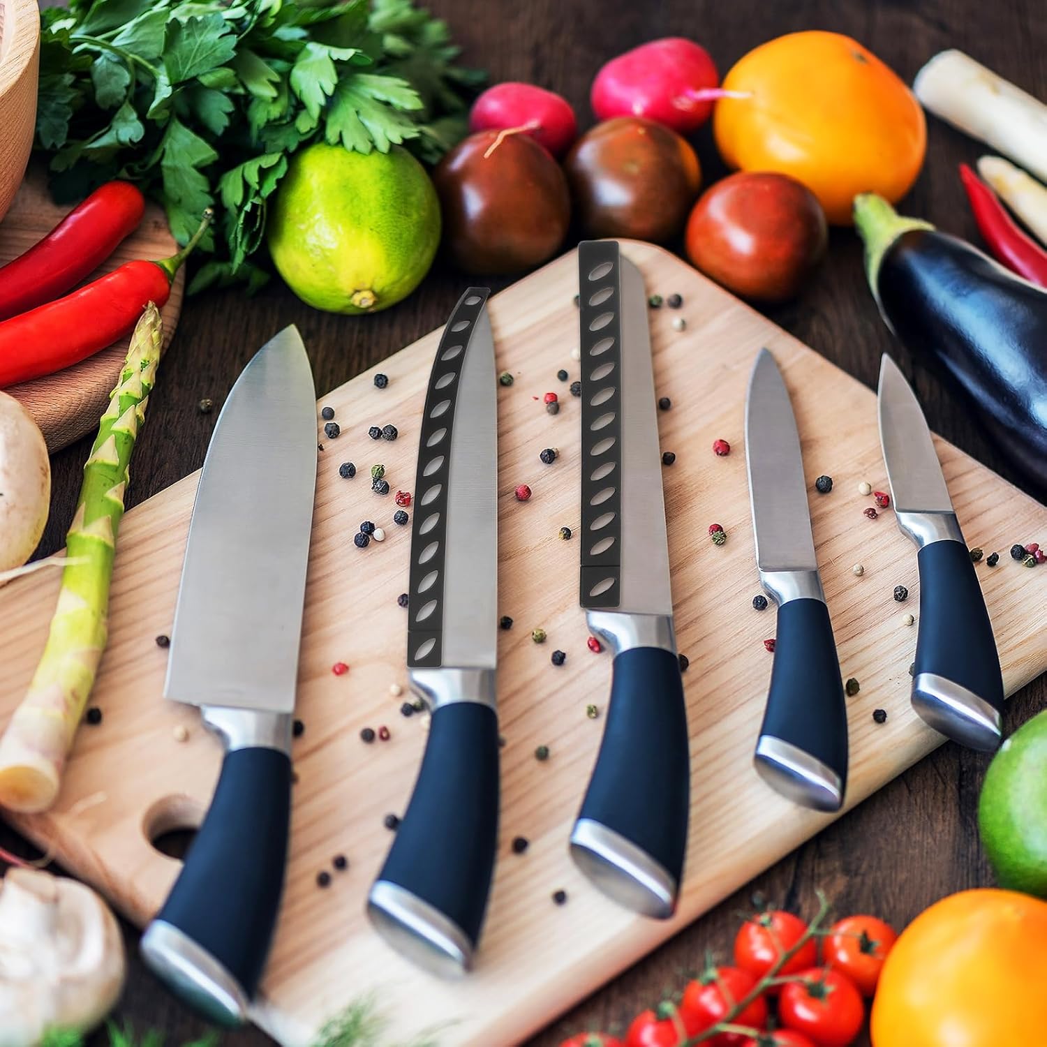 pane-30Pcs Plastic Kitchen Knife Guards