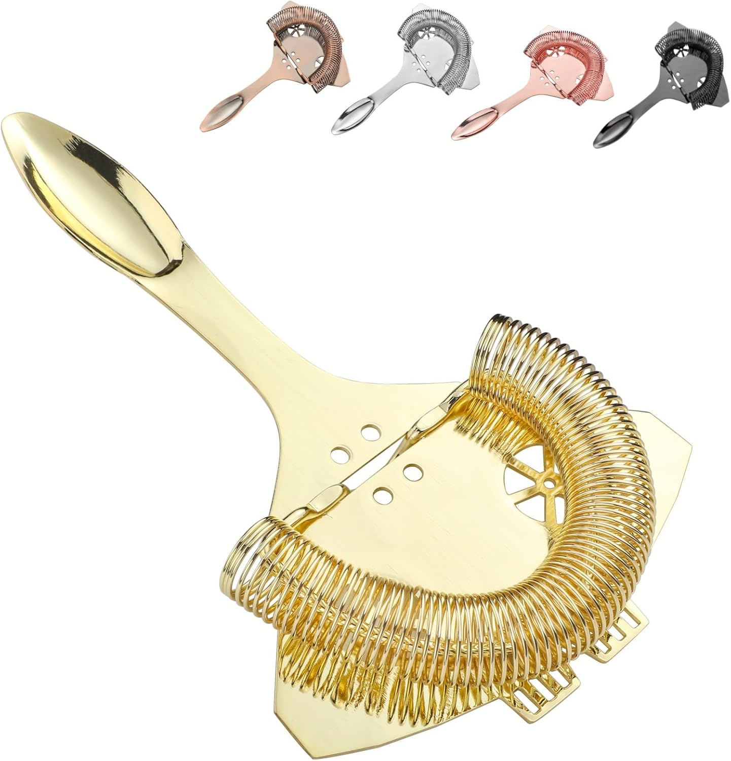 YUHWYI Cocktail Bar Strainer Curved Handle Design