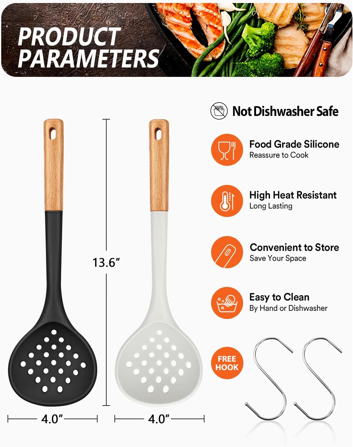 Badiano Kitchen Ladle Strainer Heat Resistant BPA Free