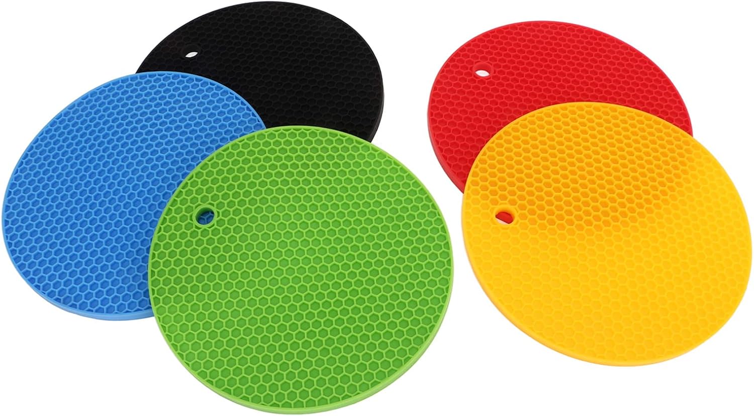 5Pcs Silicone Trivets Heat-Resistant Durable Kitchen Accessories