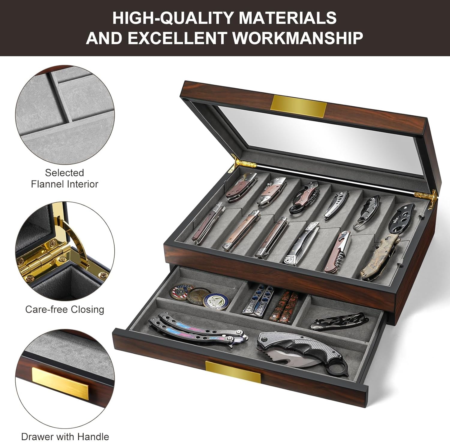 Ultimate Pocket Knife Display Case for Collections Gift