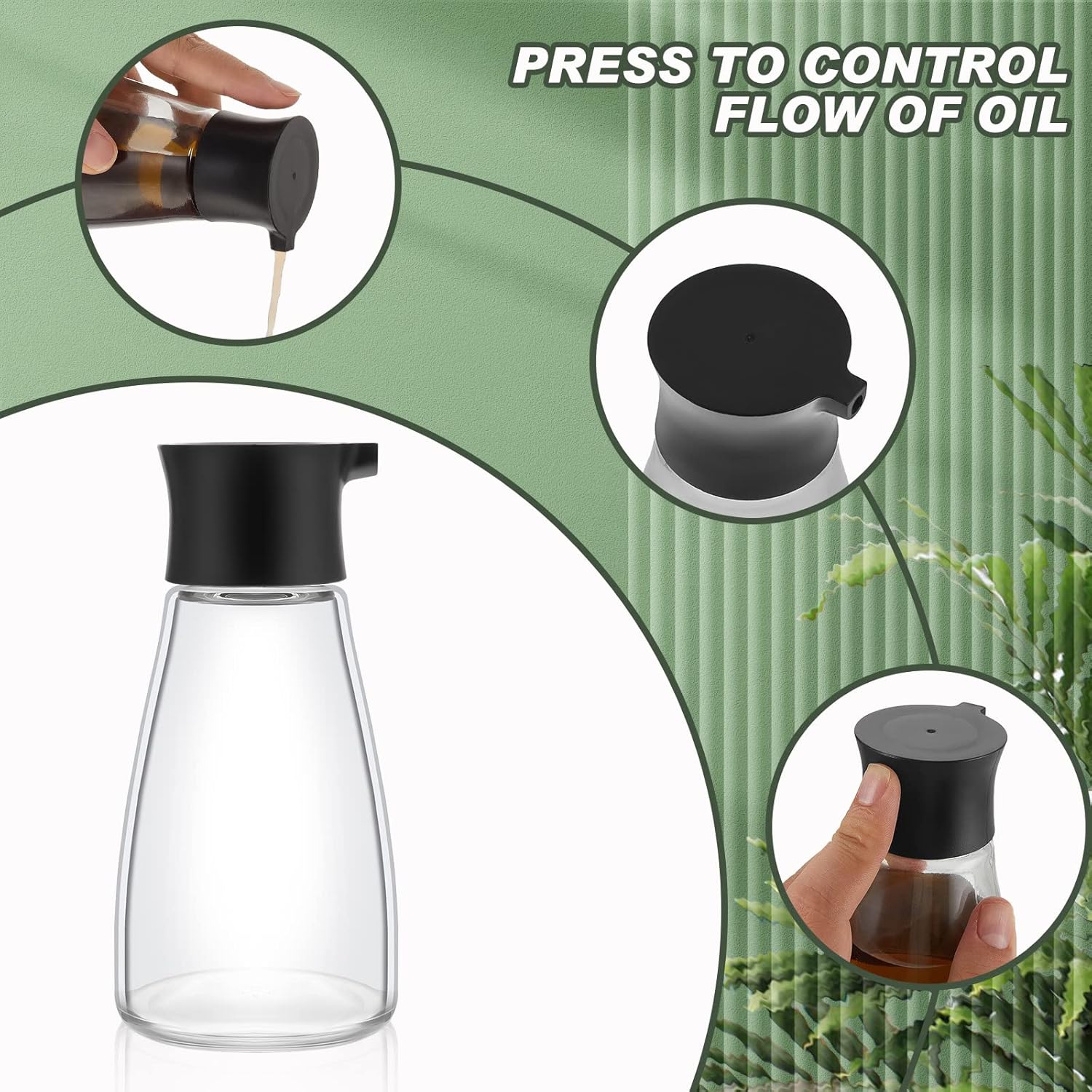 High-Quality Glass Soy Sauce Dispenser Set for Kitchen Use