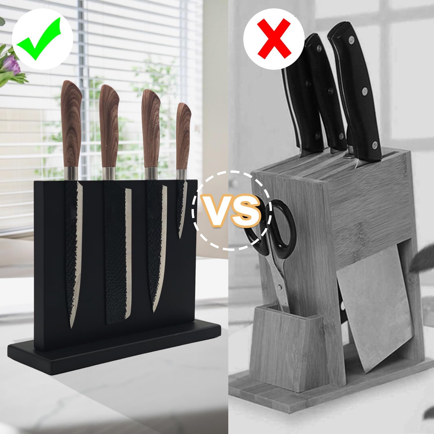 Uniharpa Magnetic Knife Holder Space-Saving Organizer Eco-friendly Kitchen Tool