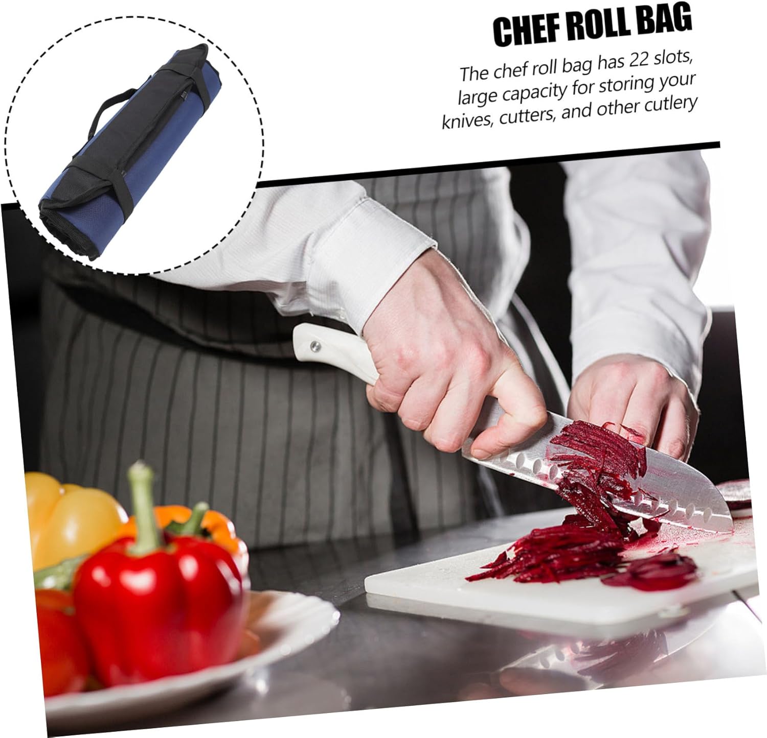OKUMEYR Chef Bag Slot Portable Knife Holder Chef Knife Carrying Case