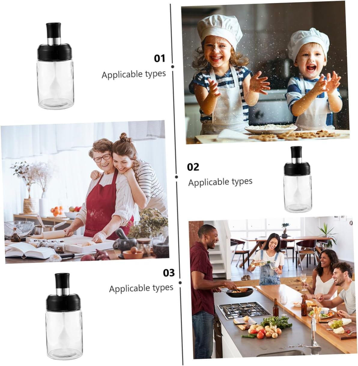 LABRIMPSpace-Saving Oil Seasoning Dispenser Bottles