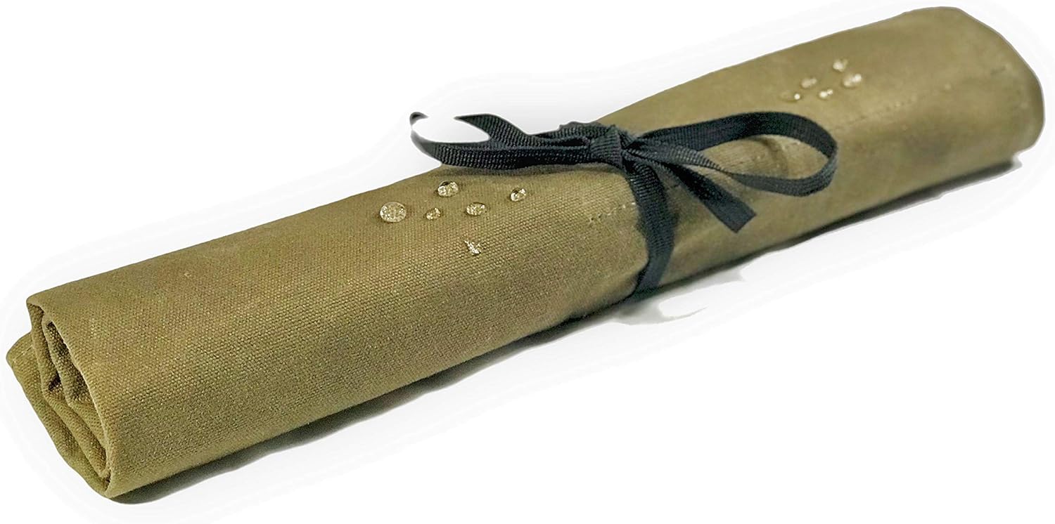 Professional Chefs Knife Roll - Waxed Canvas Foldable Culinary Bag