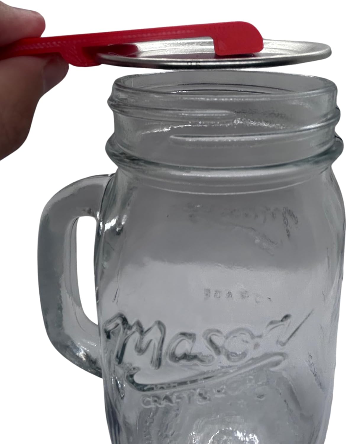 Canning and Mason Jar Opener Effortlessly Sealed with Magnetic Jar Opener Red