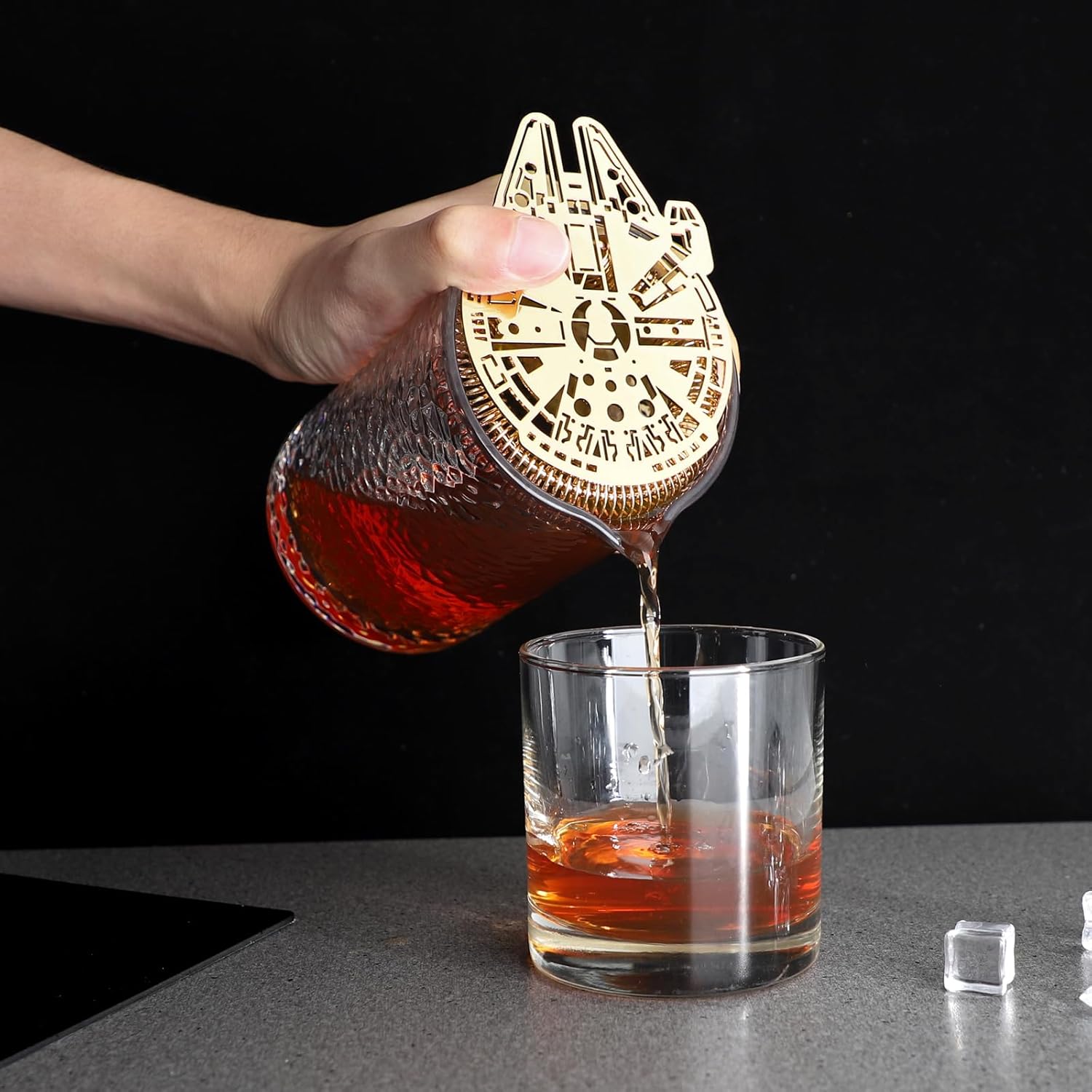 YUHWYI Hawthorne Cocktail Straterm Curved Handle Bar Strainer