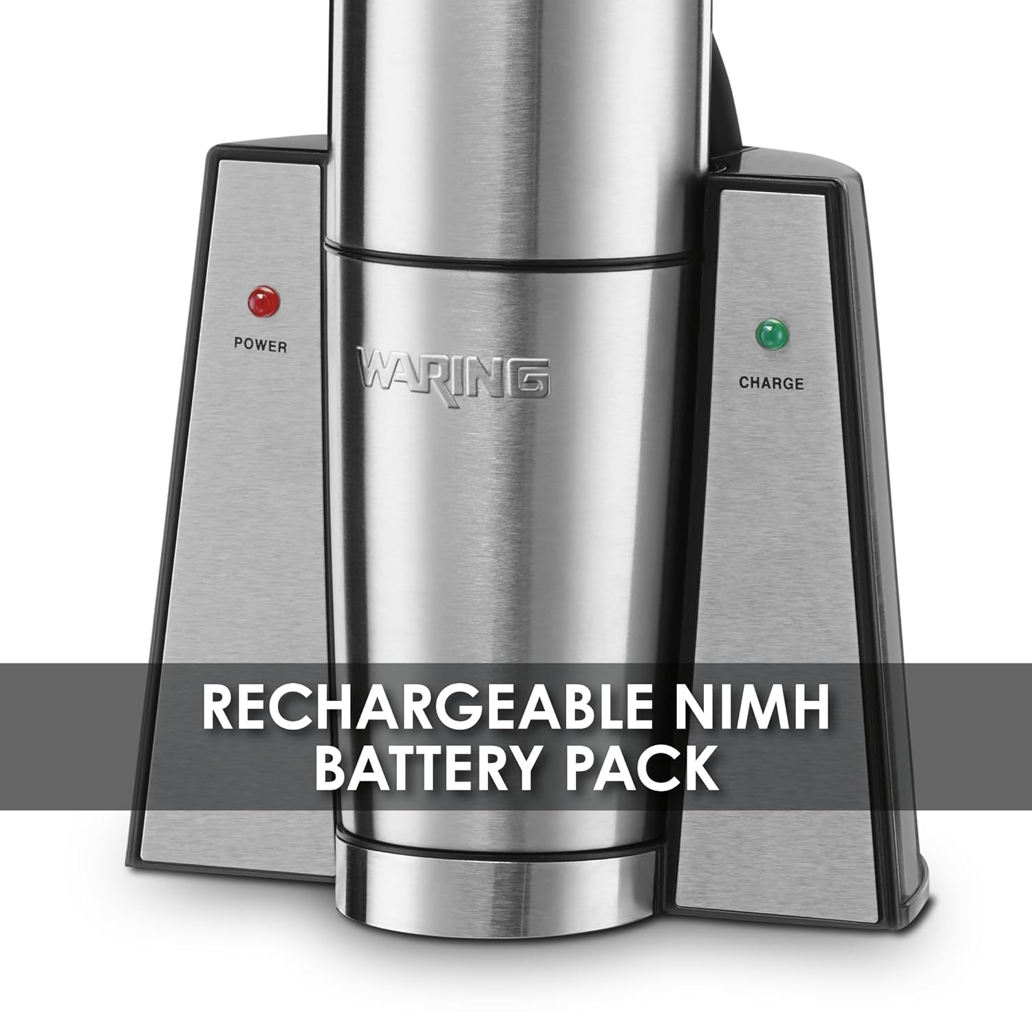 Waring Commercial WWO120 Portable Electric Wine Bottle Opener with Recharging Station Silver