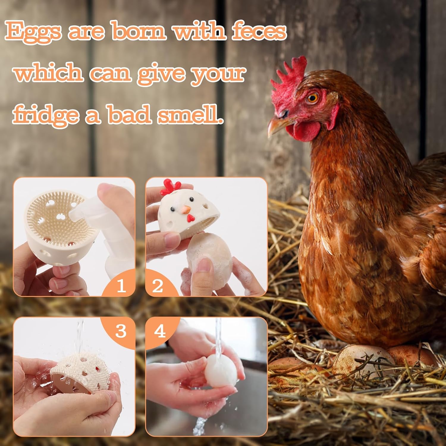 Eggangle-free silicone brush