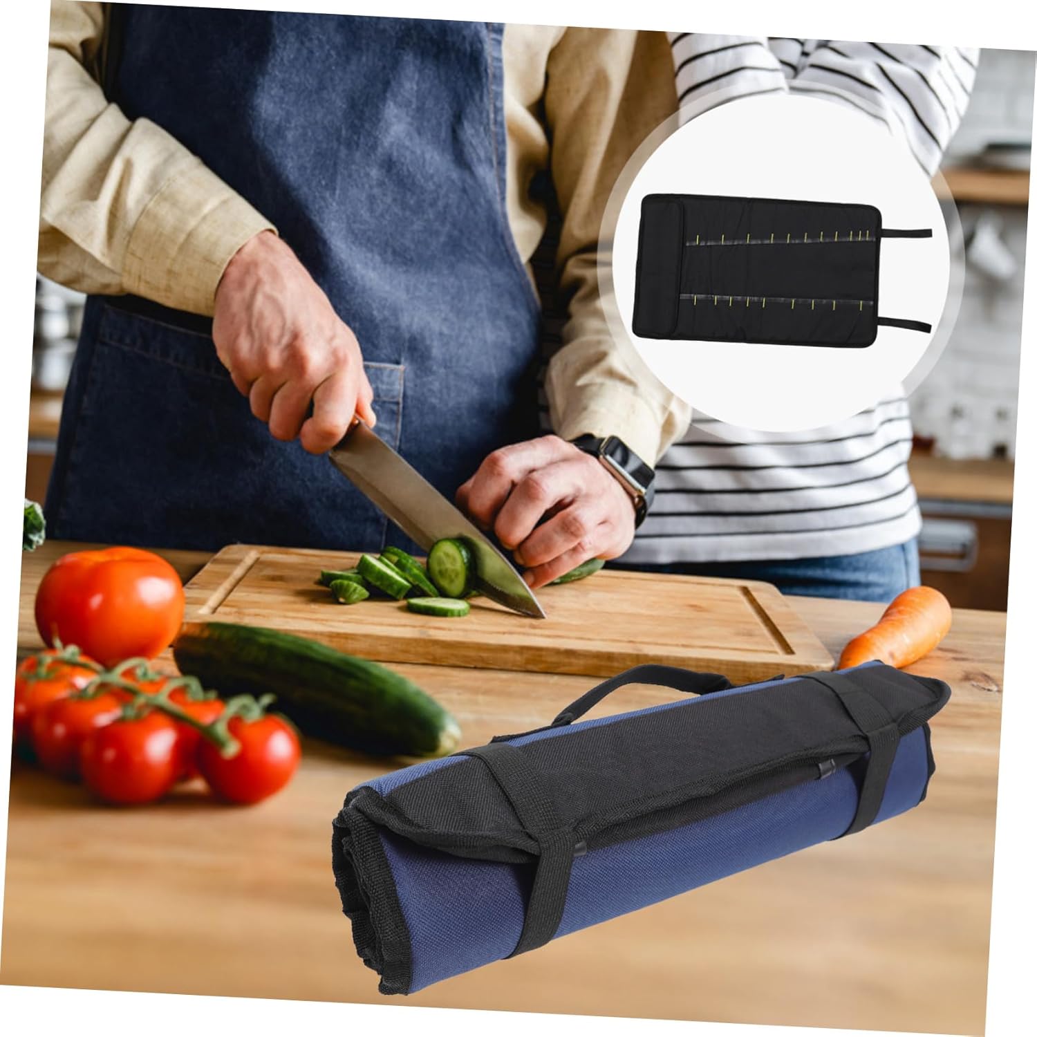 OKUMEYR Chef Bag Slot Portable Knife Holder Chef Knife Carrying Case