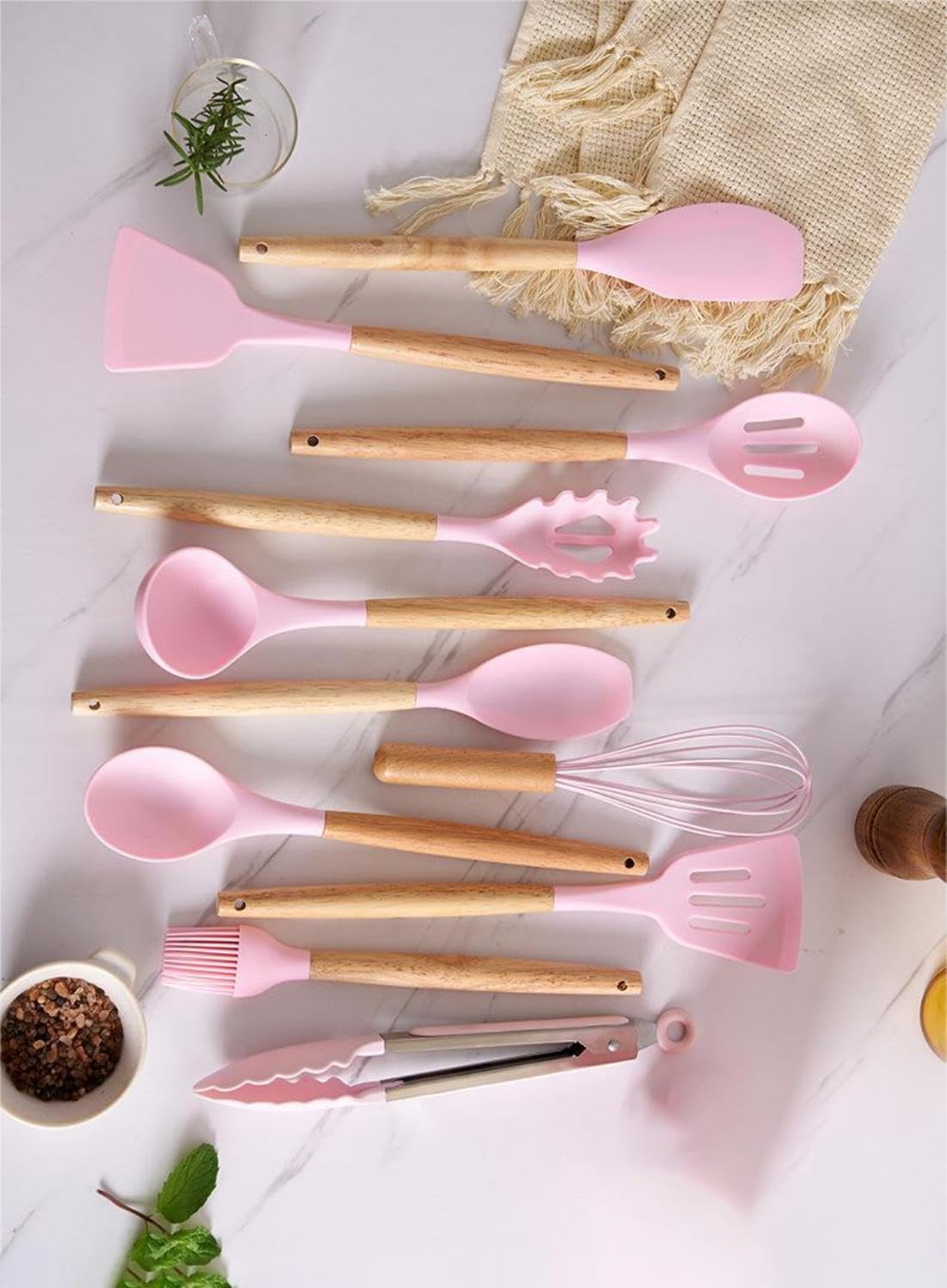 19-Piece Kitchen Knife and Utensil Set with Storage