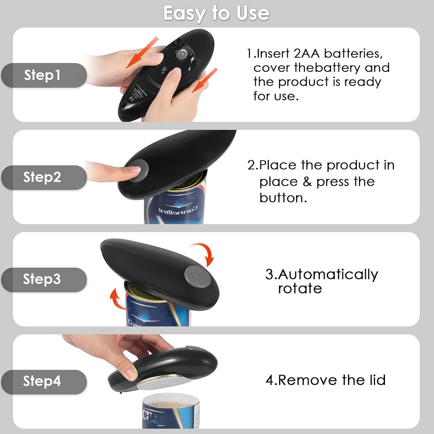 Achieve Smooth Can Openings - Electric Can Opener for Seniors