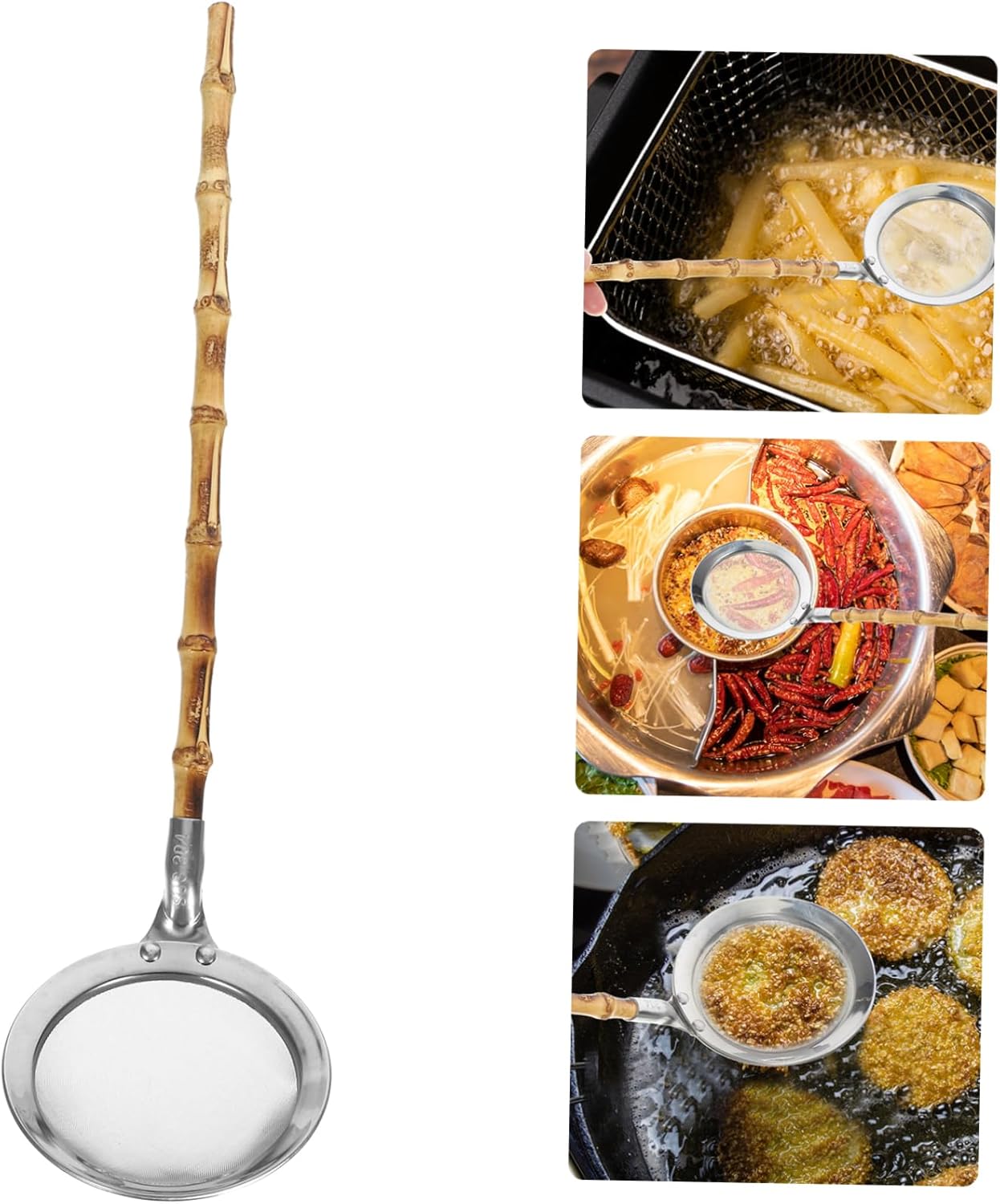 304 Stainless Steel Colander with Handle for Kitchen Use