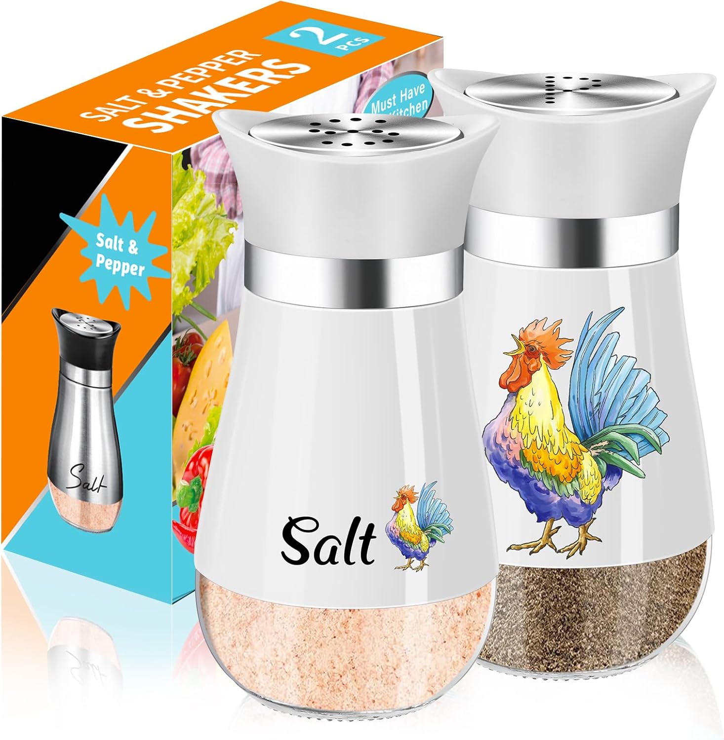 Refined Design Salt and Pepper Shaker Set for Chaos-Free Kitchen Living