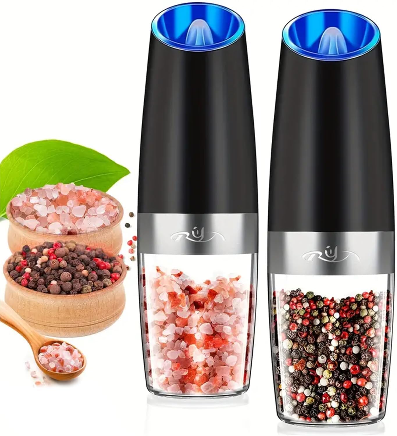 Gravity Electric Salt and Pepper Grinder Set