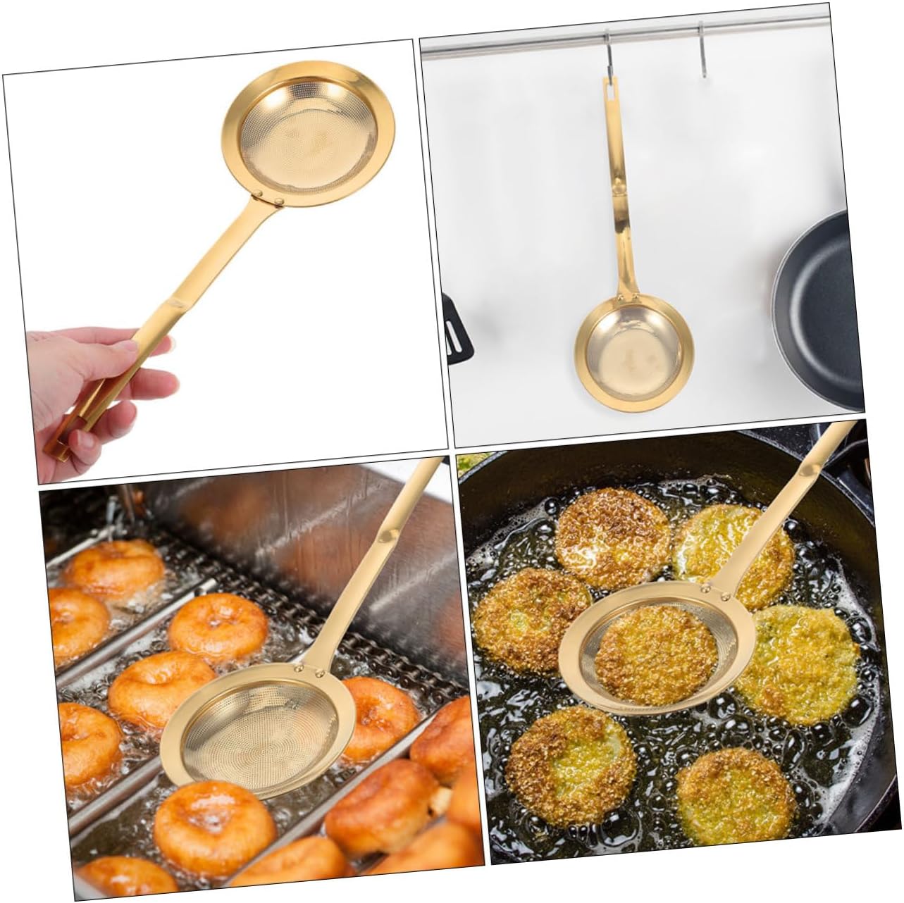 Stainless Steel Skimming Spoon Set for Cooking Grease Strain