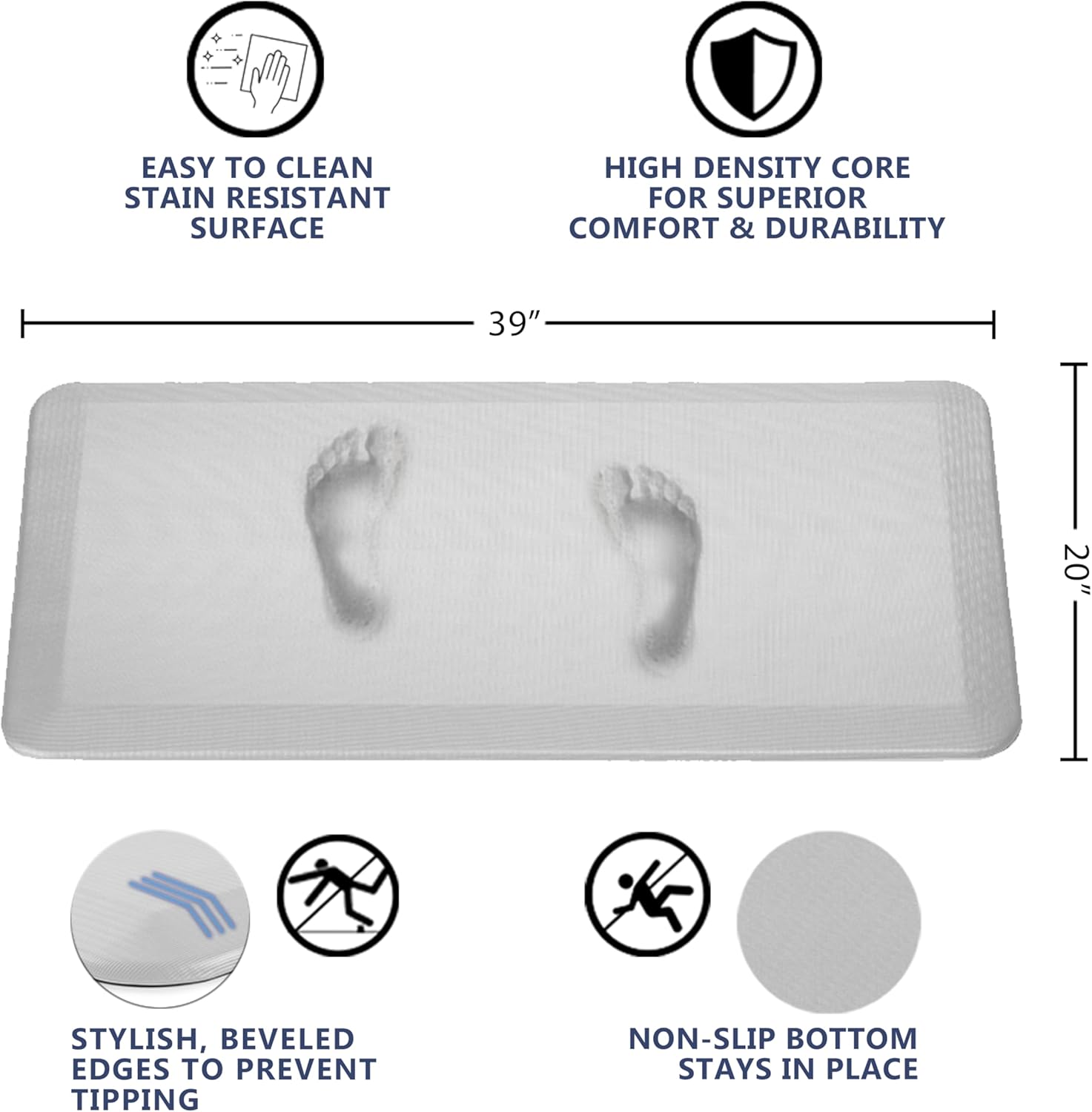 ComfiLife Anti Fatigue Mat 34 Inch Thick Durable Kitchen Office Mat