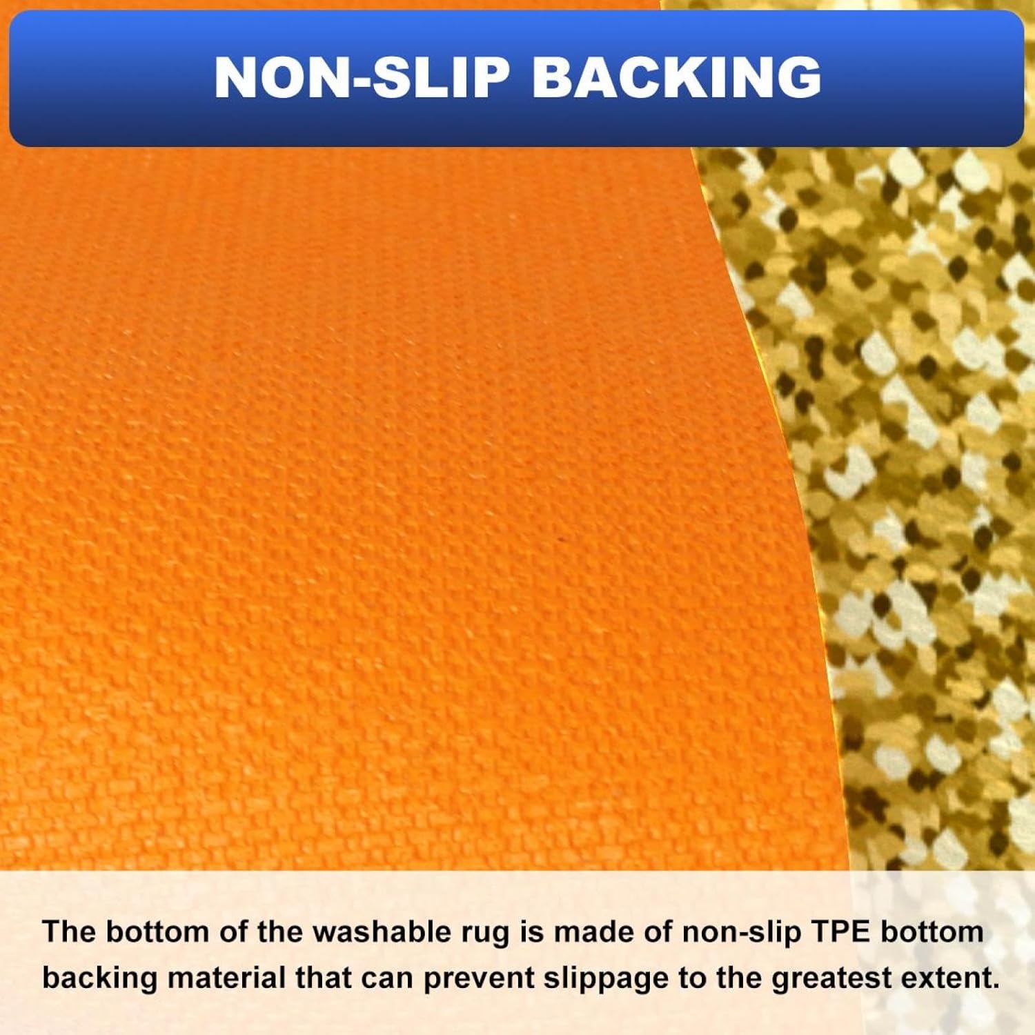 Gold Pattern Kitchen Runner Mat