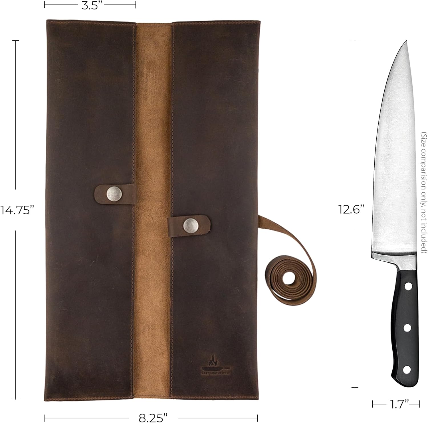 Cast Leather Co Double Knife Roll