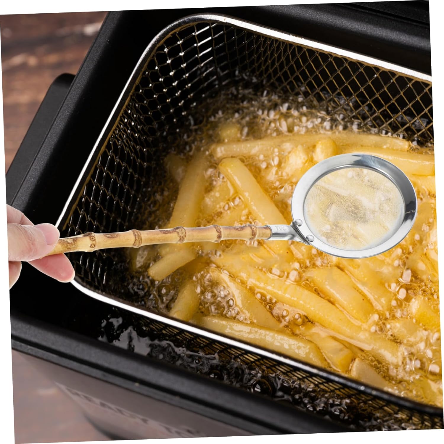304 Stainless Steel Colander with Handle for Kitchen Use