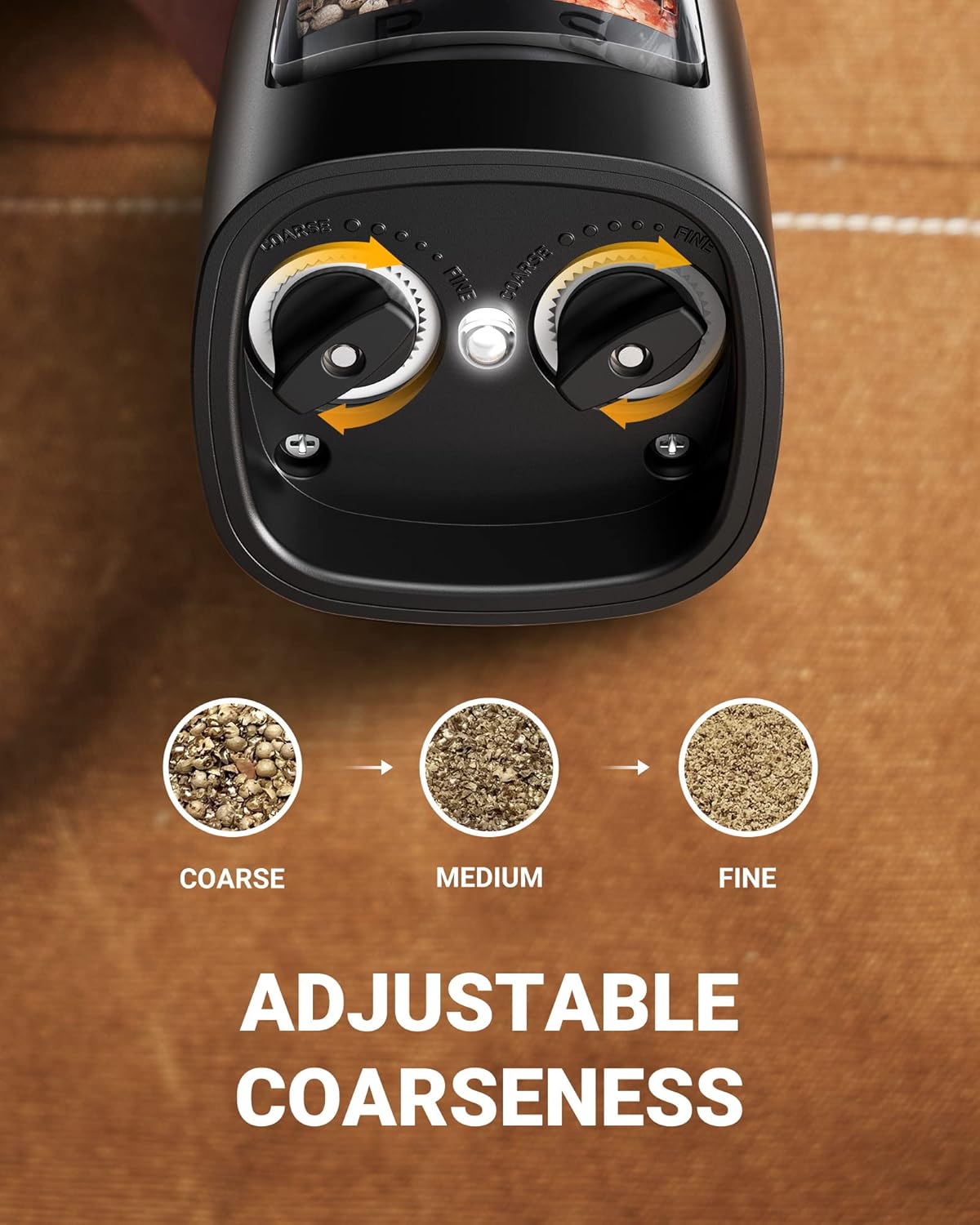 Sangcon 2-in-1 Electric Salt Pepper Grinder Set
