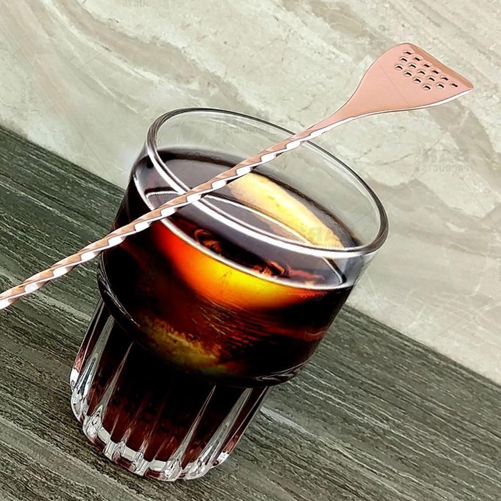 Copper-Plated Bar Spoon Strainer - Perfect for Home and Pro