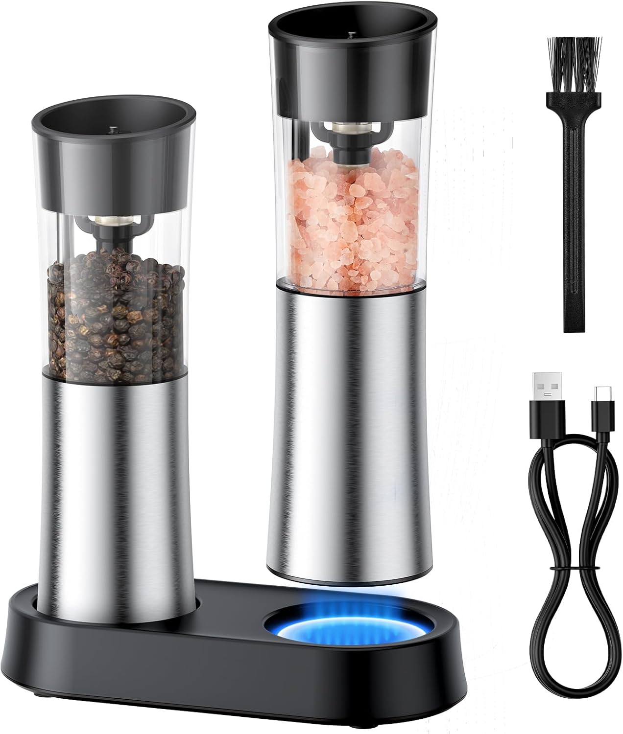 DI MORE Electric Salt and Pepper Grinder Set